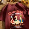 Retro Duck Full Of Vitality Unisexs T-Shirt Casual Fashion O-Neck Tee Summer Loose Basics Top Cotton Unisex Soft Vintage Clothing