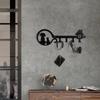 1pc Metal Wall Mounted Storage Rack Dog Cat House Design Key Holder, Wall Hanging Storage Key Holder Towel Rack,Coat Rack