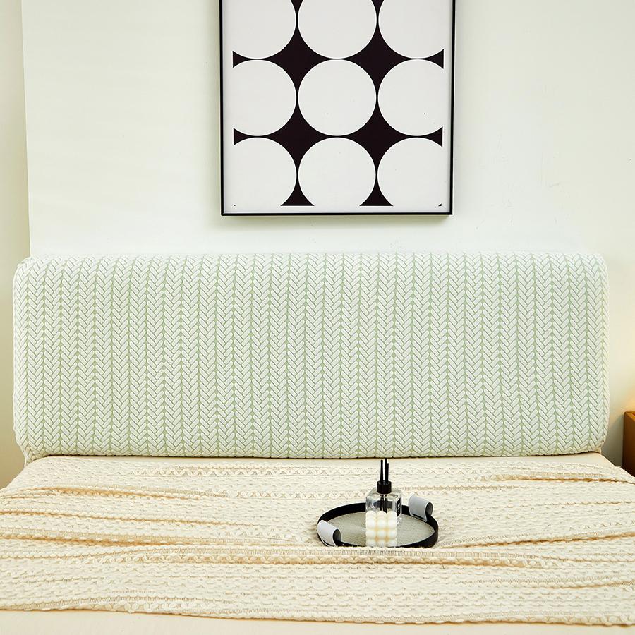 1 Pc Headboard Cover Elastic Jacquard Bedside Cover For Bed In Bedroom Easy To Clean Headboard Cover