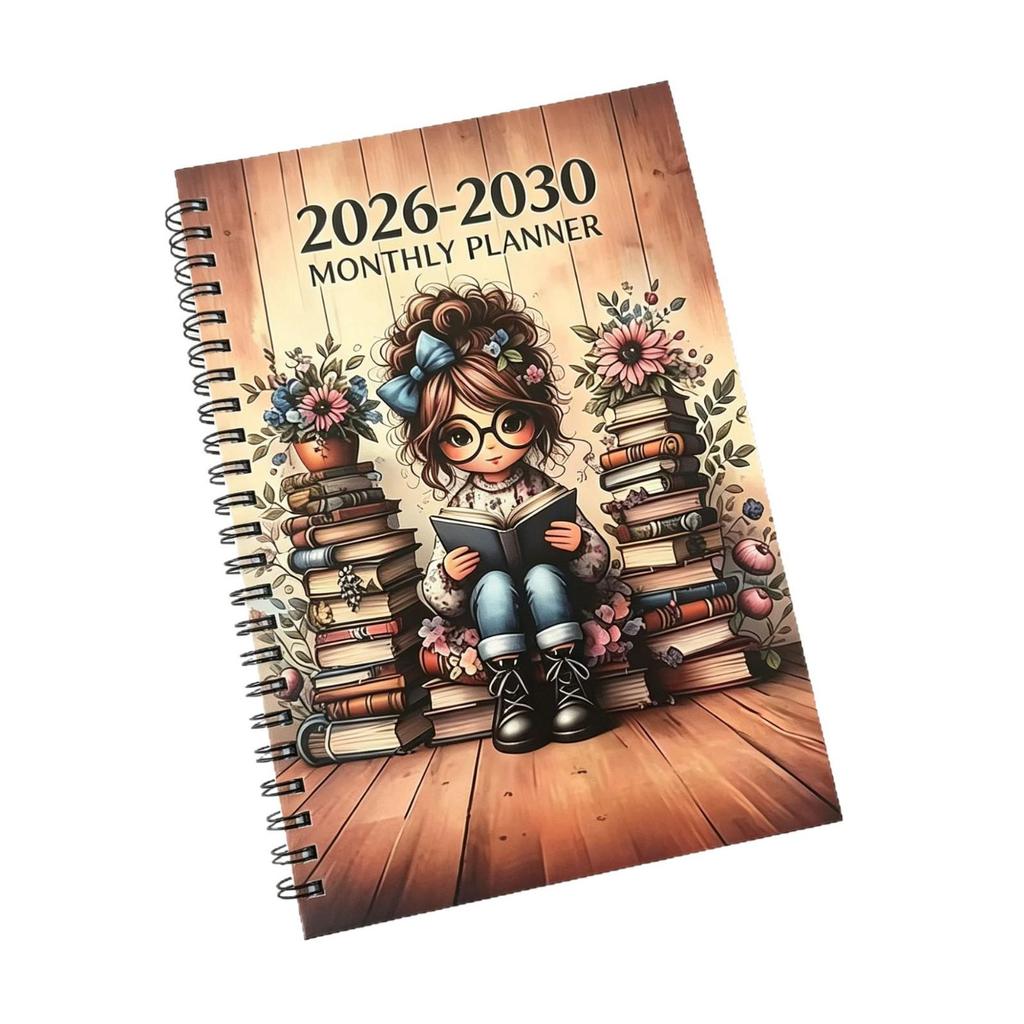 2026-2030 A5 Spiraal Maandelijkse Planner Notitieboek