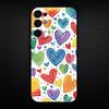 Heart Pattern Phone Case For Samsung S25/S24/S23/S22/S21/S20/Plus,Fe,Lite/Others Black Cover