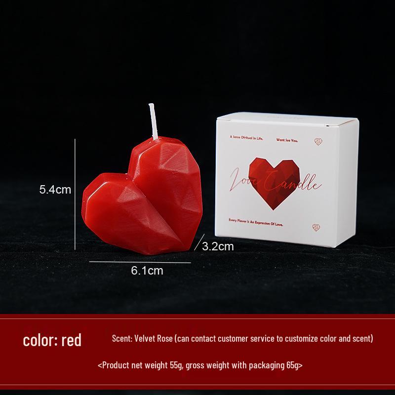 

Heart-Shaped Red Aromatherapy Candle - Handmade Gift for Valentine s Day or Wedding Favor