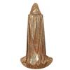Wizard Halloween Cloak Gown Shiny Witch Cape Funny Hooded Ponchos  Adult Kids
