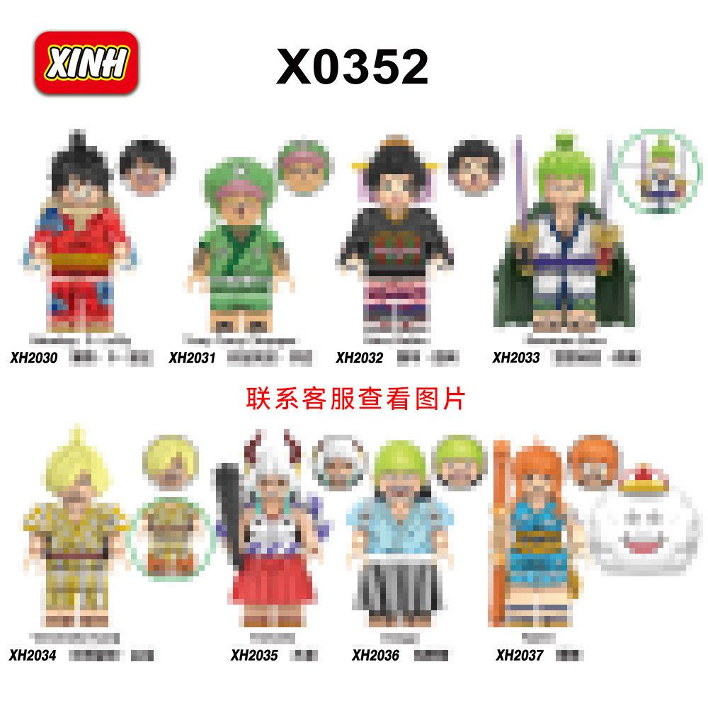 Blocco da Costruzione Pirata One Piece Minifigure Giocattolo Luffy Zoro Chopper Ace Action Figure Giocattolo Educativo per Bambini