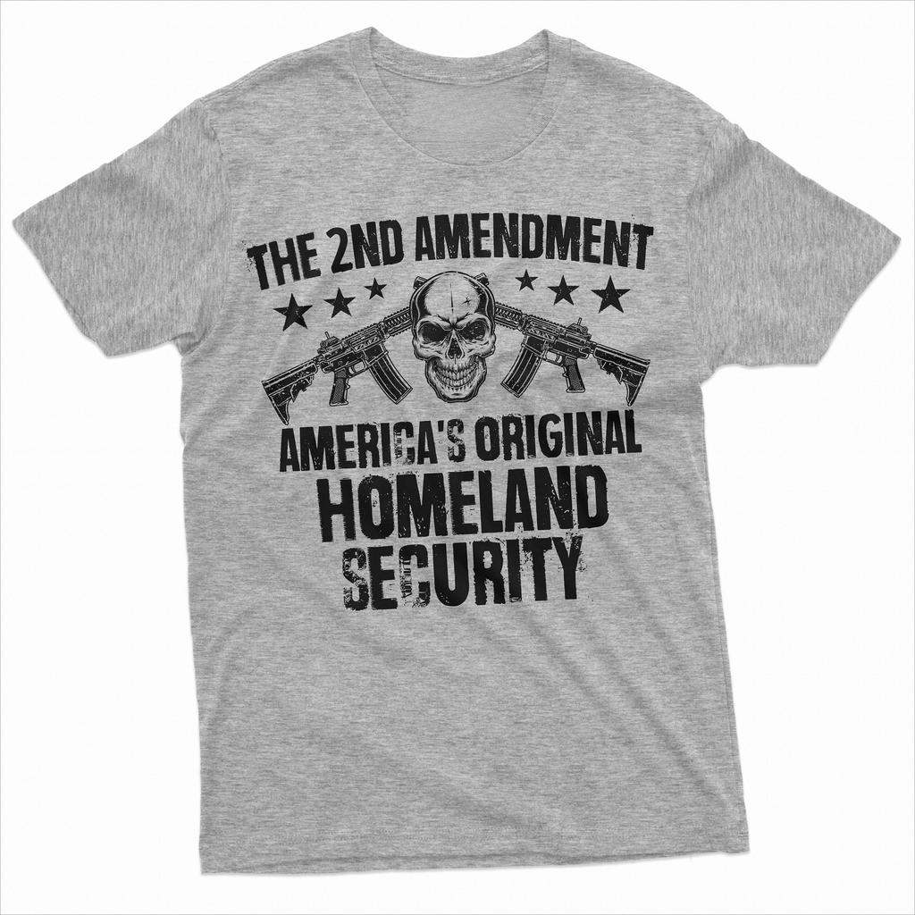 Men's 2nd Amendment Shirt America's Original Homeland Security Tshirt Shirt Gun Rights Tee USA Patriotic Shirt