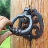 Door Knocker Cast Iron OWL Decorative Doorknocker Wrought Iron Door Handle Latch Antique Gate Ornate Bird Home Office