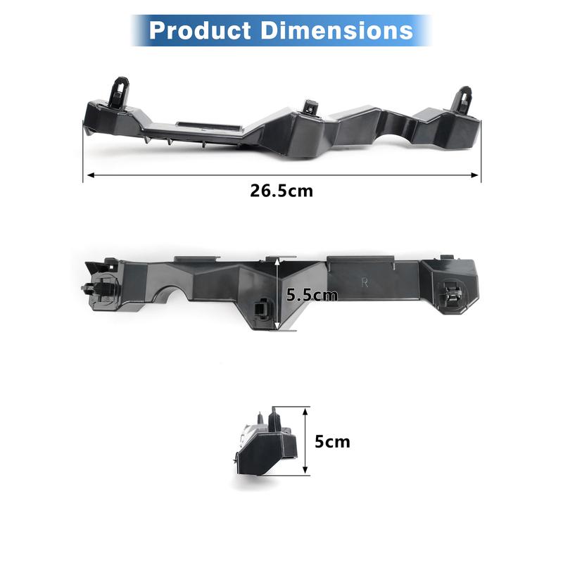 1 Pair Front Left Right Bumper Support Bracket Holder Guide for Lexus RX330 RX350 RX400 2004 2005 2006 52145-48010 52146-48010
