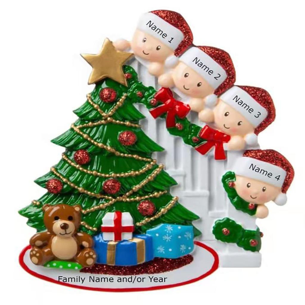 Resin Family Name Blessings Christmas Pendant Christmas Tree Ornaments Pendant