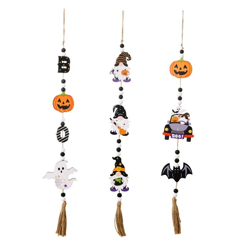 1 Pcs Halloween Christmas Pendant Home Party Supplies Ghost Decoration Bead String Witch Pumpkin Bat For Wall Festival Gift