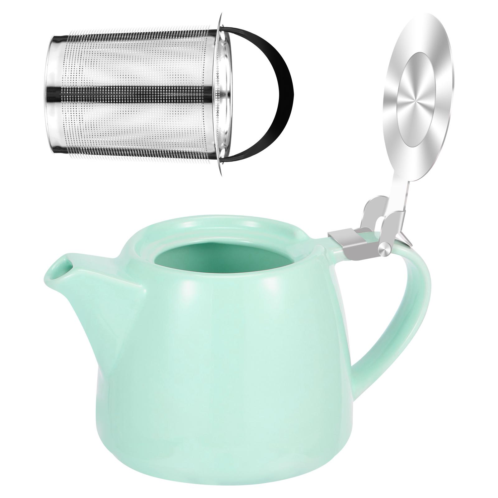 

Керамический чайник 550 мл со съемным ситечком для заварки чая, фарфоровый чайник в японском стиле, керамический чайник с гладкой поверхностью для дома