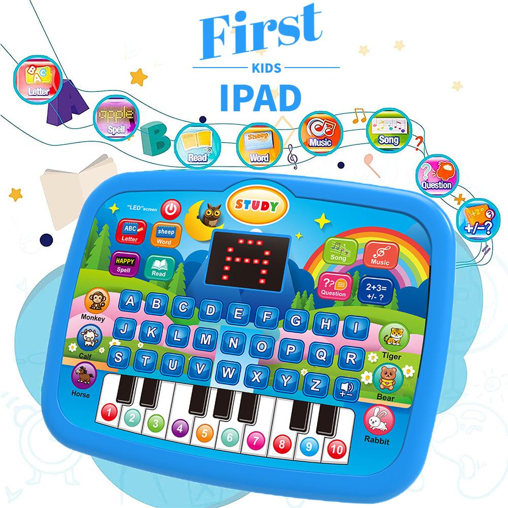 Kids’ Education Tablet Toy Age 3+ Literacy Math Music Learning Doubles as Electronic Keyboard Birthday Christmas Gift