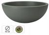 Dark green round plastic flowerpot 40x16x40 cm