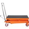 Carrinho de Mesa Elevatória Hidráulica, Capacidade de 770lbs, Altura de Elevação de 59", Mesa Elevatória Hidráulica Manual de Duplo Tesoura com 4 Rodas e Base Antiderrapante, Carrinho Hidráulico de Tesoura