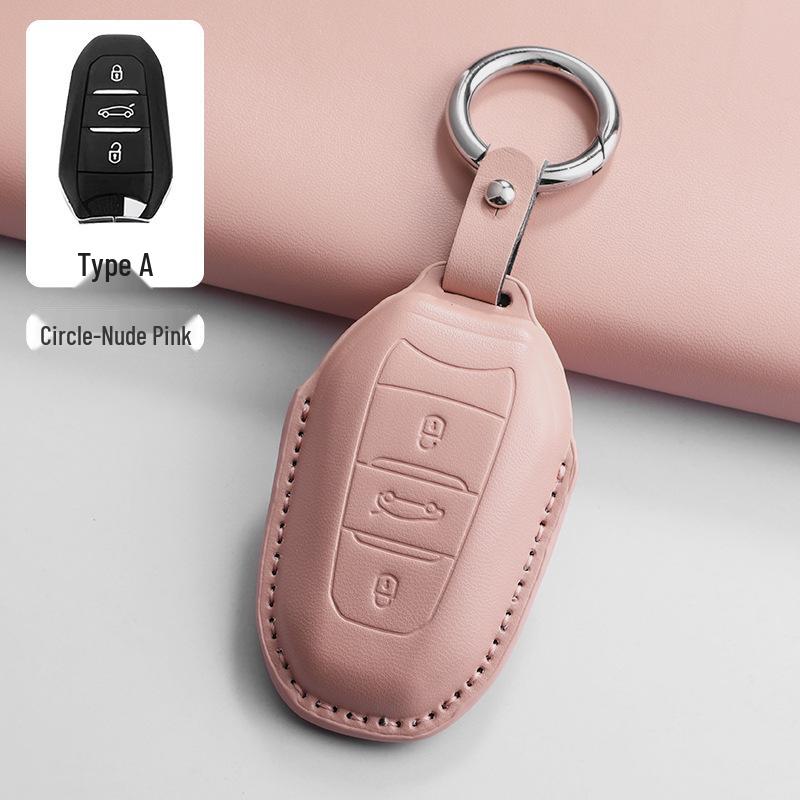 Off-White Protective Key Case for Dongfeng Citroën C6/C5/C4L/Versailles C5X/Tianyi C5/C3XR