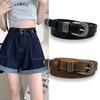 Retro Women Vintage Decorative Jeans Strap Buckle Waistband Streetwear Casual