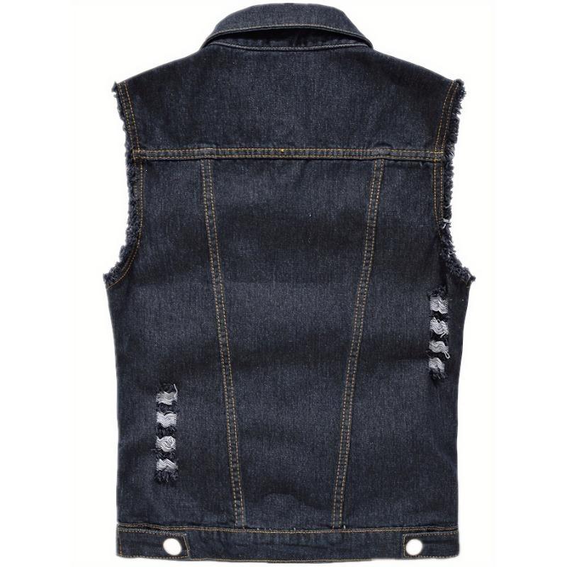 E 95427 Casual Slim Fit Denim Vest Slim Fit Denim Vest