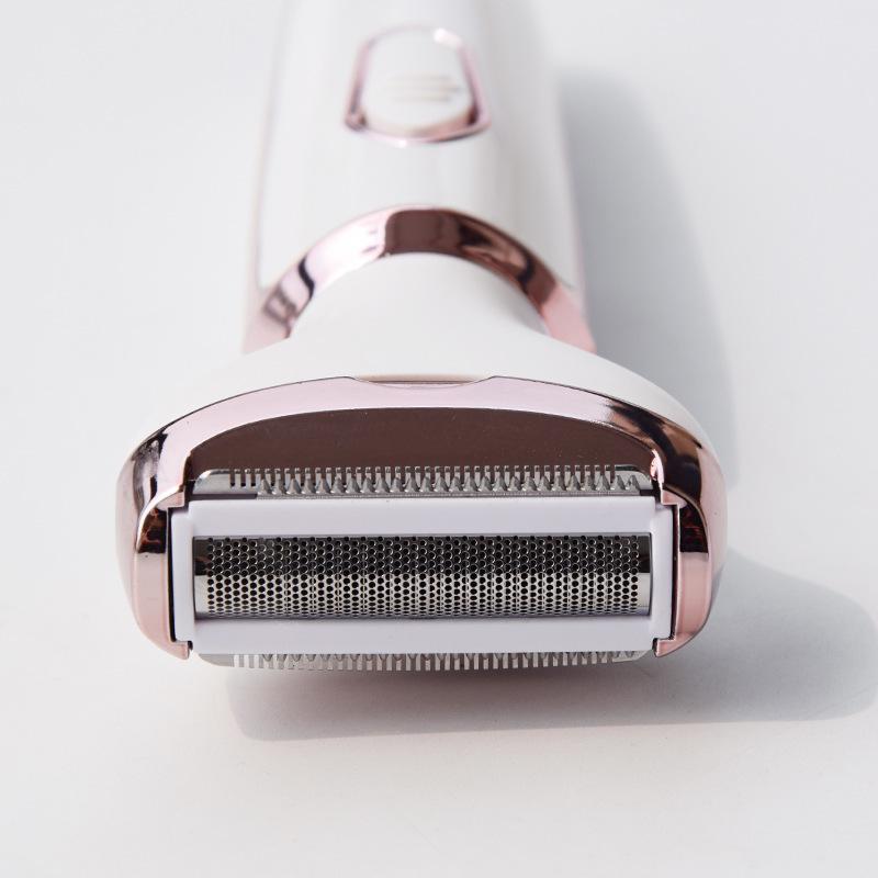 4-in-1 Women's Electric Shaver with USB Charging - Eyebrow Trimmer, Hair Removal for Sideburns, Underarms, Legs, and Bikini Area