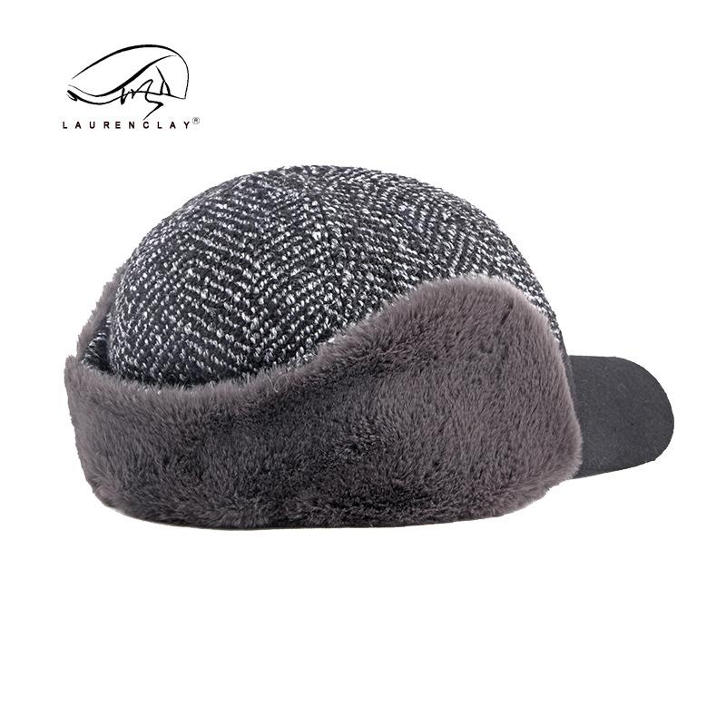 Hat women's autumn and winter new velvet ear protector warm baseball cap men's casual versatile cap woolen hat universal