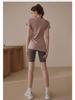Women's Summer Breathable Yoga Set: Drawstring Pants & Short-Sleeve Top for Pilates & Fitness