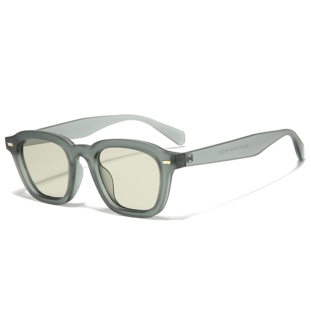 Ins Popular Vintage Square Jelly Color Rivets Men Sunglasses Trending Fashion Gradient Shades UV400 Women Luxury Sun Glasses