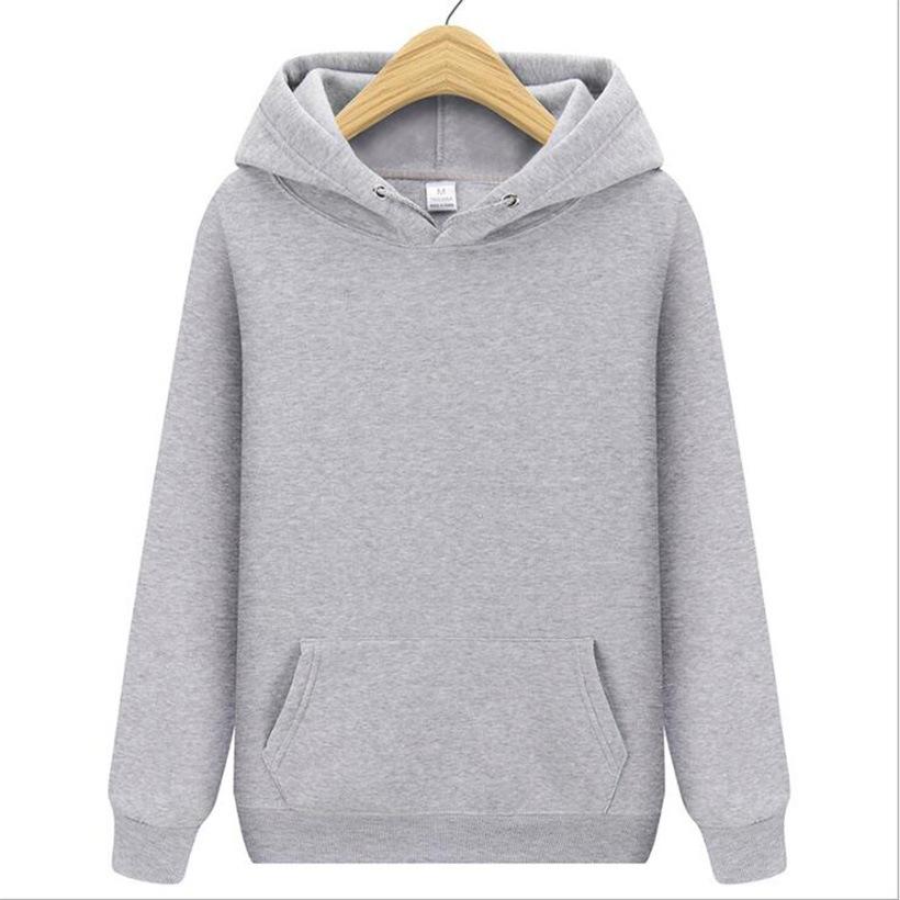 Fashion Solid Color Hooded Sports Sweater Casual Couple Pullover Sweater Solid Color Hooded Sweatshirts for Spring and Autumn