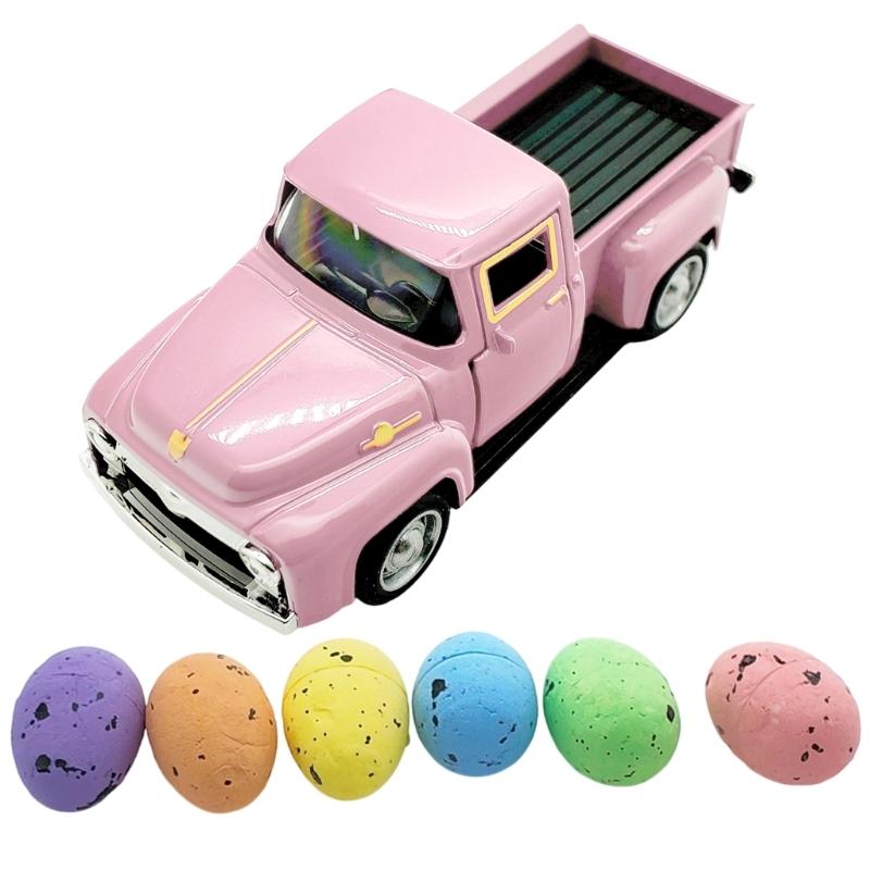 Easter Truck Decors with Eggs Table Decors Easter Farm Pickup Truck Decors