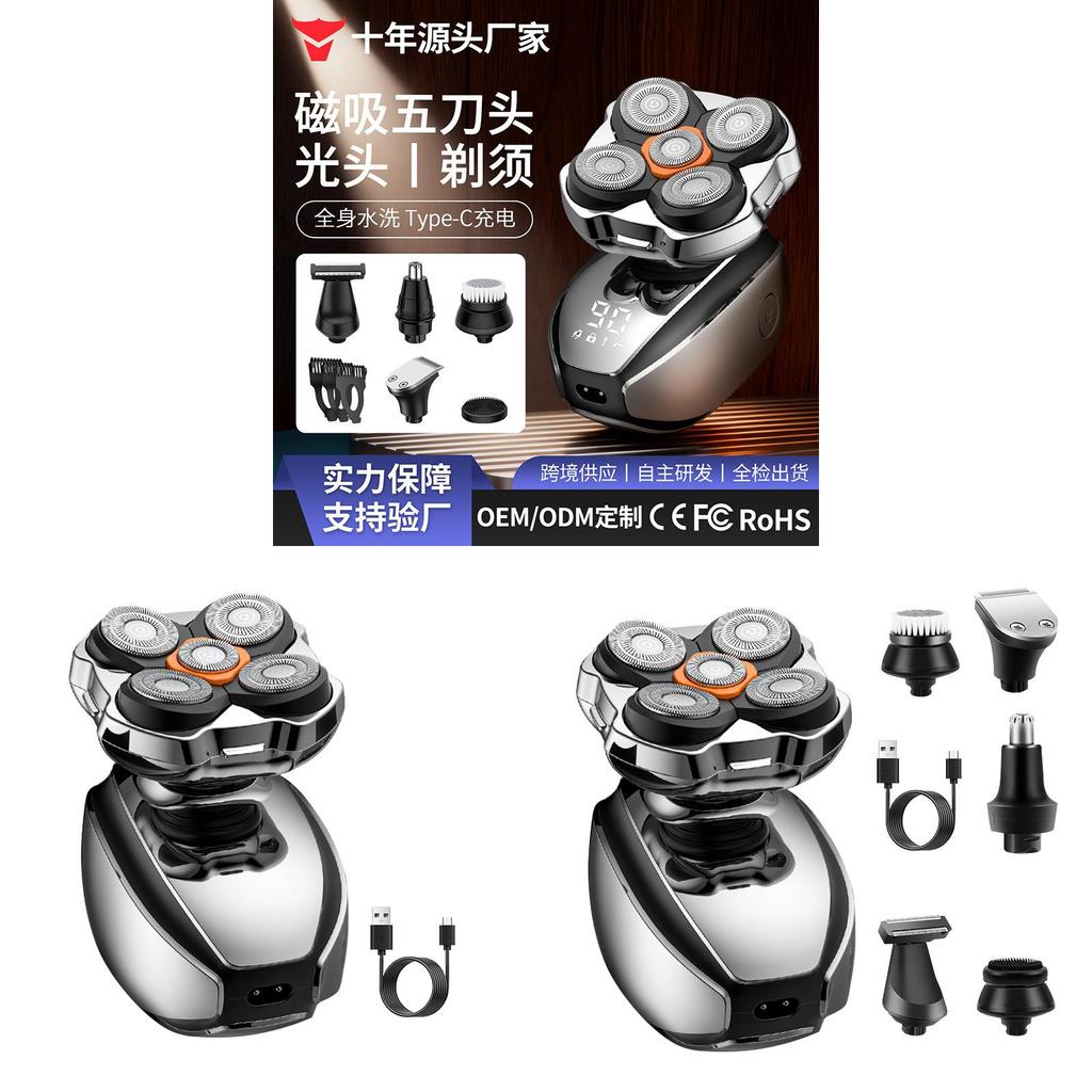 Electric Men Shaver With Display And Water Wash For Full Body Grooming