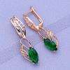 MINTHA Orecchini a Clip Tendenza Colore Oro Rosa Gioielli di Moda Zirconia Cubica Orecchini Foglia Verde Per Donna Festa di Compleanno Regalo di Natale