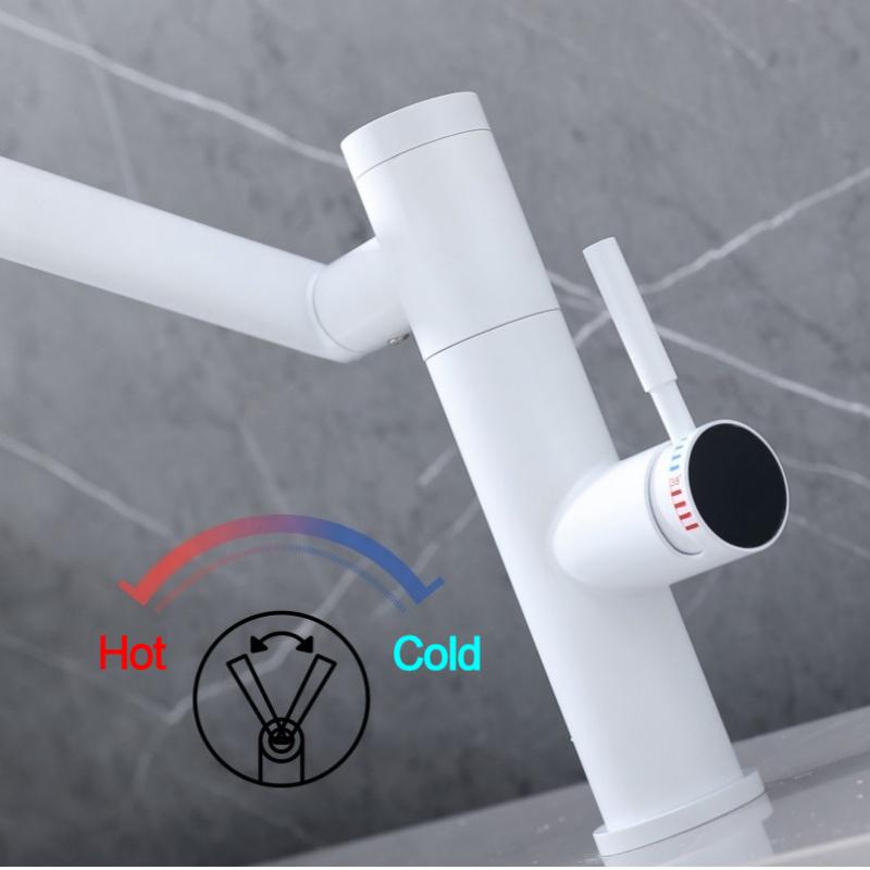 Temperature Digital Display Basin Faucet 3 Mode Stream Sprayer Hot Cold Water Sink Stainless Steel Mixer Wash Tap For Bathroom