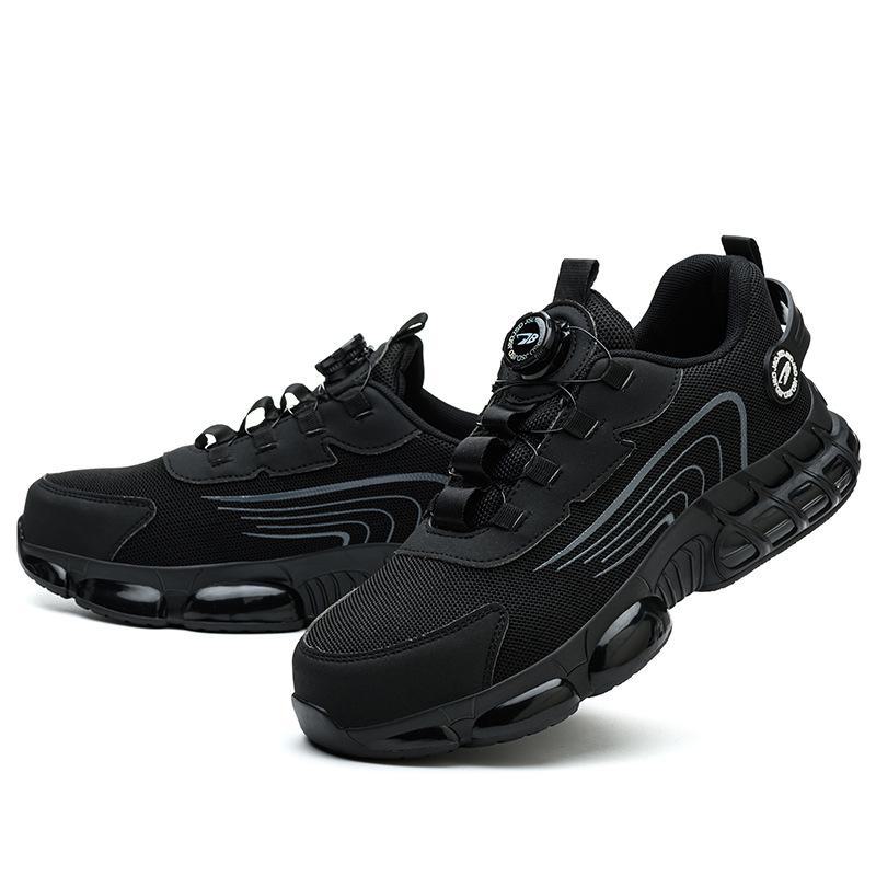 

Новые дышащие износостойкие легкие нескользящие рабочие туфли | Эластичная амортизация для комфорта на открытом воздухе 41 чёрный