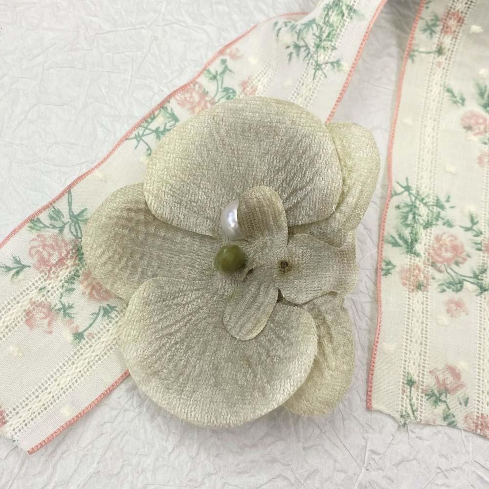 Sweet Orchid Flower Hairpin Rhinestone Women Side Clip Headdress Butterfly Orchid Hair Clip  Beach