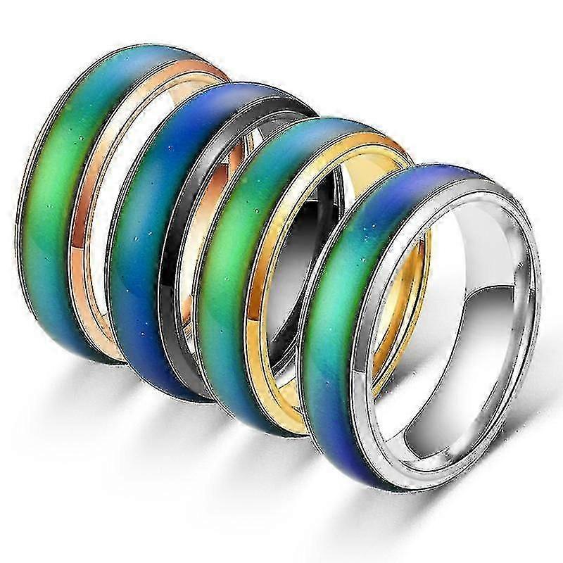 Titanium Steel Thermochromic Ring Blank Stainless Steel Couple Ring Men