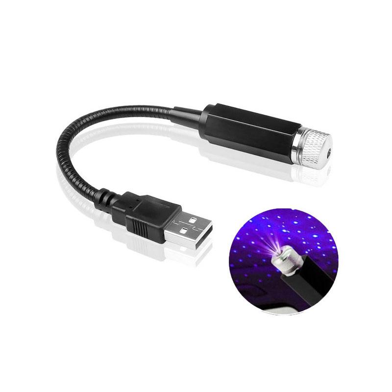 Romantic LED Car Roof Star Night Light Projector Atmosphere Galaxy Lamp USB Decorative Lamp Adjustable Car Interior Decor Light