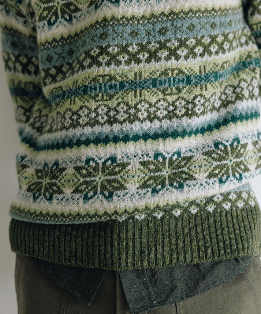 BLANKROOM All Over Fairisle Sweater_Scots Pine