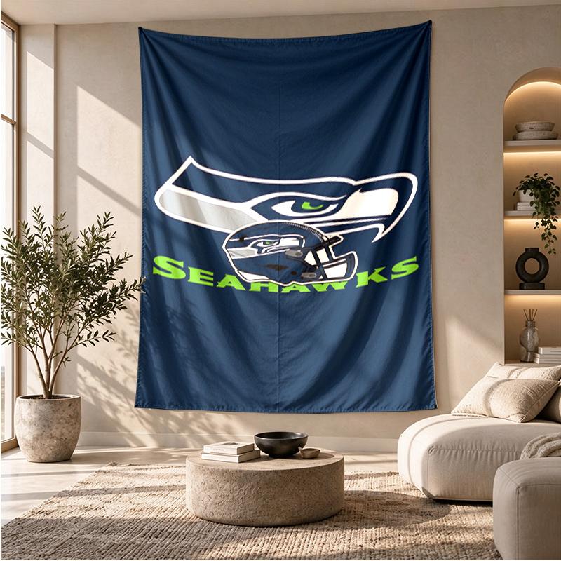 Seahawks Pride Muster Wandbehang Wandteppich Personalisiert Bedruckter Stoff Wanddekoration