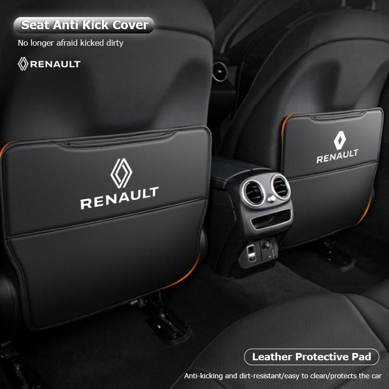 2026 Hot For Renault Hub Caps 1Pcs Car Seat Back Anti Kick Cover Pad Anti-dirty Mat For Renault QM6 Clio Megane Espace Kadjar Ko