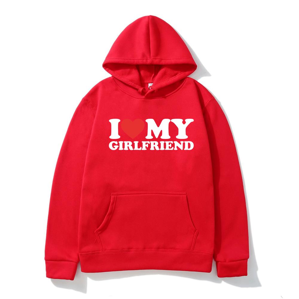 Lustige „I Love My Girlfriend“-Hoodies für Herren und Damen, Y2k-Hoodie, Streetwear, mit Kapuze, Sweatshirts, Pullover, Unisex, Trainingsanzug, Kleidung