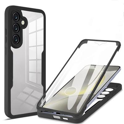 360 Ochrana obrazovky celého těla Průhledné pouzdro pro Samsung Galaxy S21 FE S22 S23 Plus S24 Ultra S25 Edge Nárazuvzdorný kryt na telefon