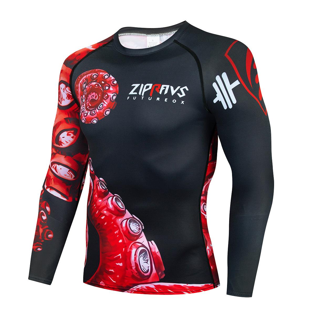 Men s quick-drying T-shirt European and American running fitness clothes quick-drying clothes basketball sweat-absorbing tight-fitting breathable M