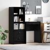 Desk with Drawers 2 pcs Black Oak Effect