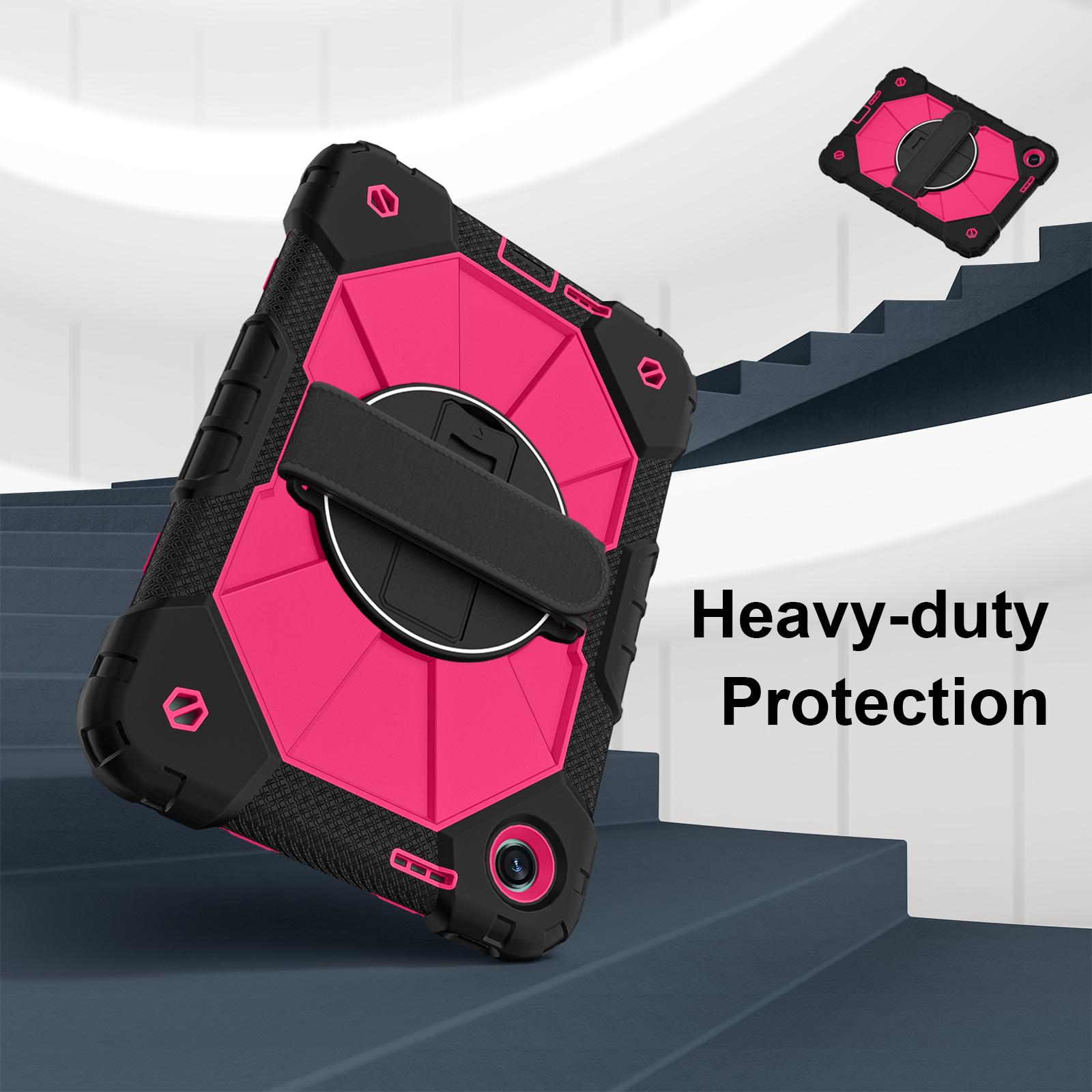 Pour Poco Pad C1 Redmi Pad 2 9.7  Étui Rotation à 360° Poignée Anneau pour la Main Support Kickstand Housse de Protection Tablette Sangle d'Épaule With shoulder Strap