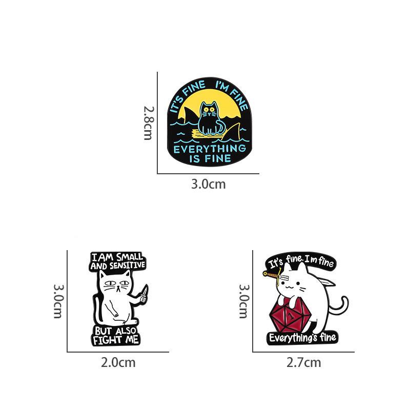 3-10Pcs Cartoon Brooch Set Christmas Frog Space Mushrooms Joker Black Cat Dog Enamel Pins Animal Lapel Badge Jewelry Wholesale