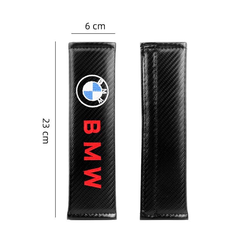 RF8546 Car Seat Belts Covers Padding Carbon Fiber Belt Shoulder Sleeve Printed For BMW M Power Performance E90 E91 E46 E60 AS5