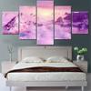5 Pieces Canvas Wall Arts Poster Painting Nature Landscape Digital Composition Wallpaper Interior Home Decor Picture Printing