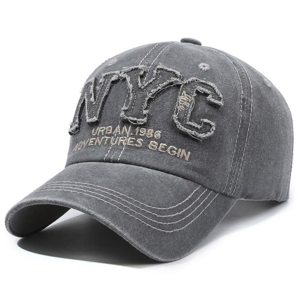 

Visor Peaked Cap Big Letter Sunscreen Hats Retro Baseball Hats For Man Women сірий