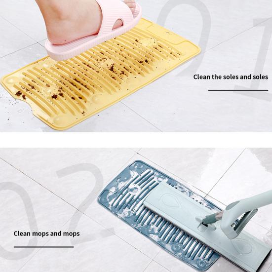 Laundry Board Foldable Non-slip Suction Silicone Portable Folding Dirty Clothes Washing Board Daily Use
