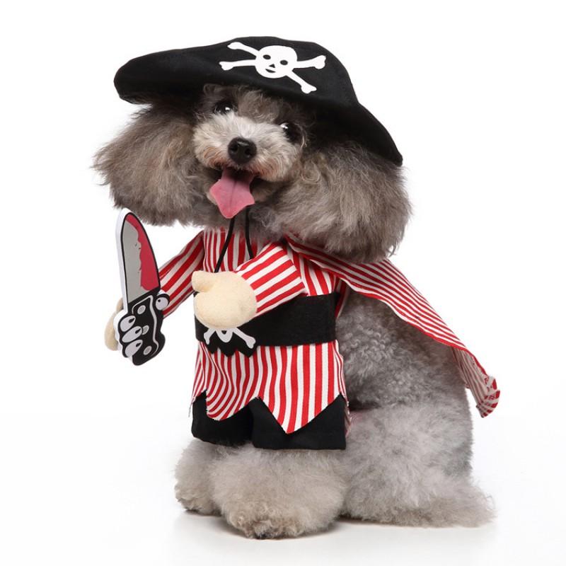 Funny Pet Dog Costume Cape Hat Small Medium Dogs Christmas Halloween Outfit