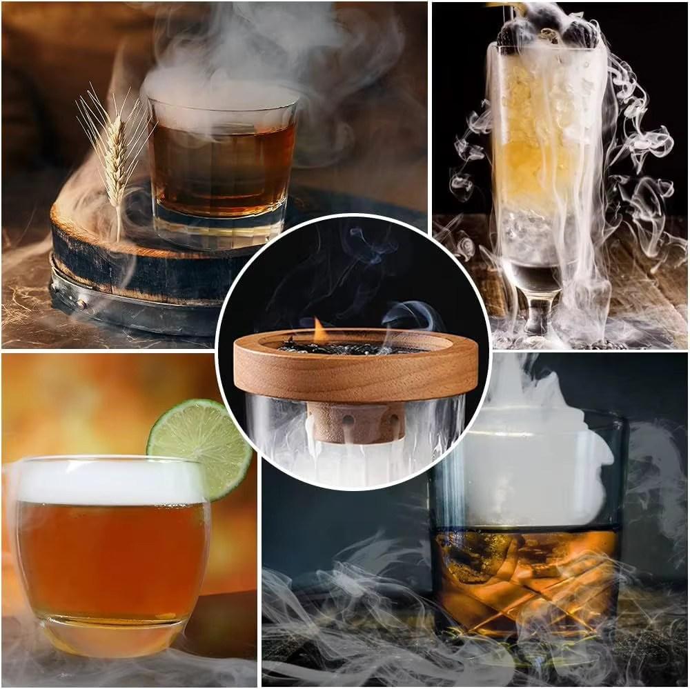 Whiskey Smoker Infuser Kits Wood Chips Bourbon Cocktail Old Fashioned Birthday Gifts For Men Father’s Day Husband Drink Lover 