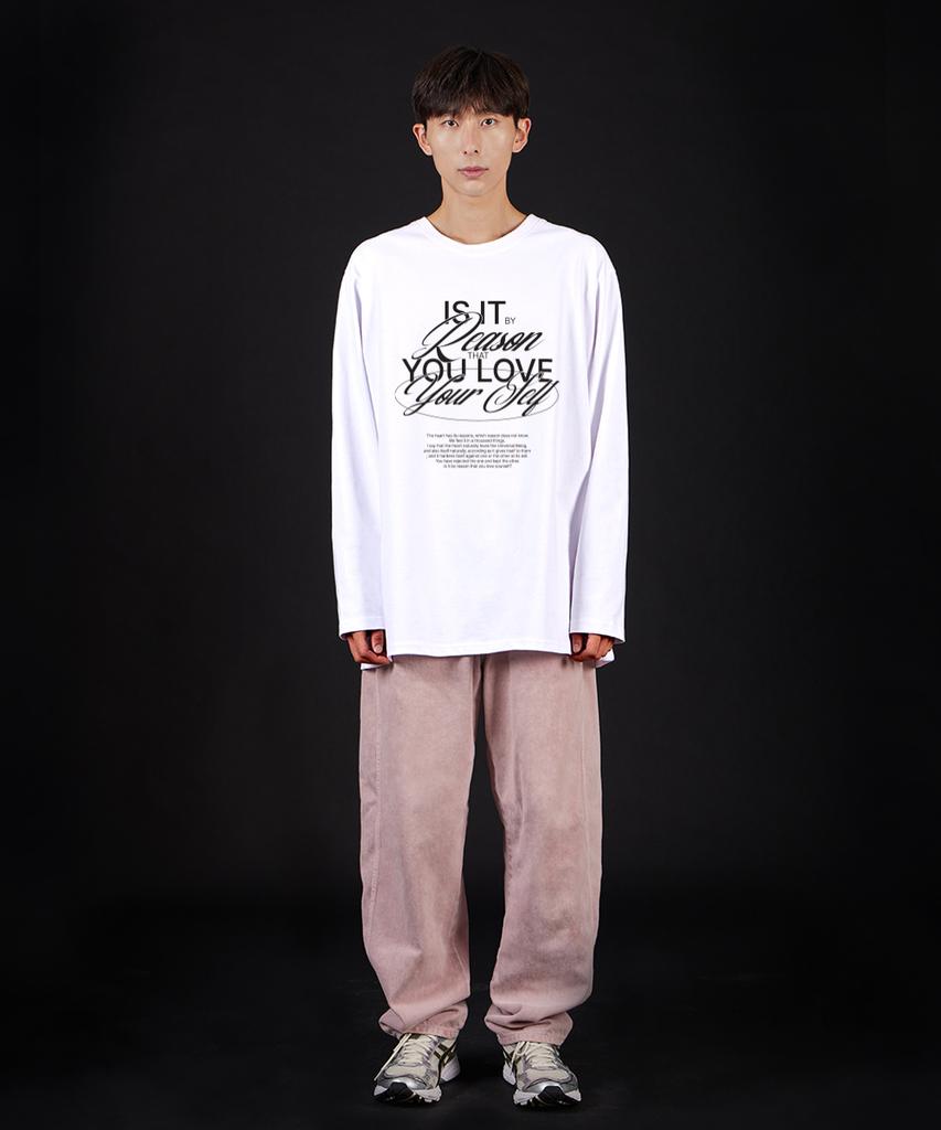 ASTRAL PROJECTION Reason Oversized Long Sleeve T-Shirt_White