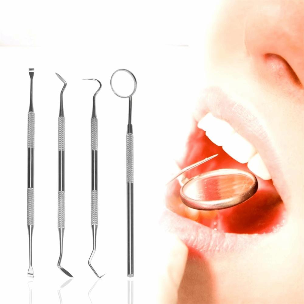 7/8Pcs Stainless Steel Dental Cleaning Tools with Storage Box Tongue Scraper  Adult